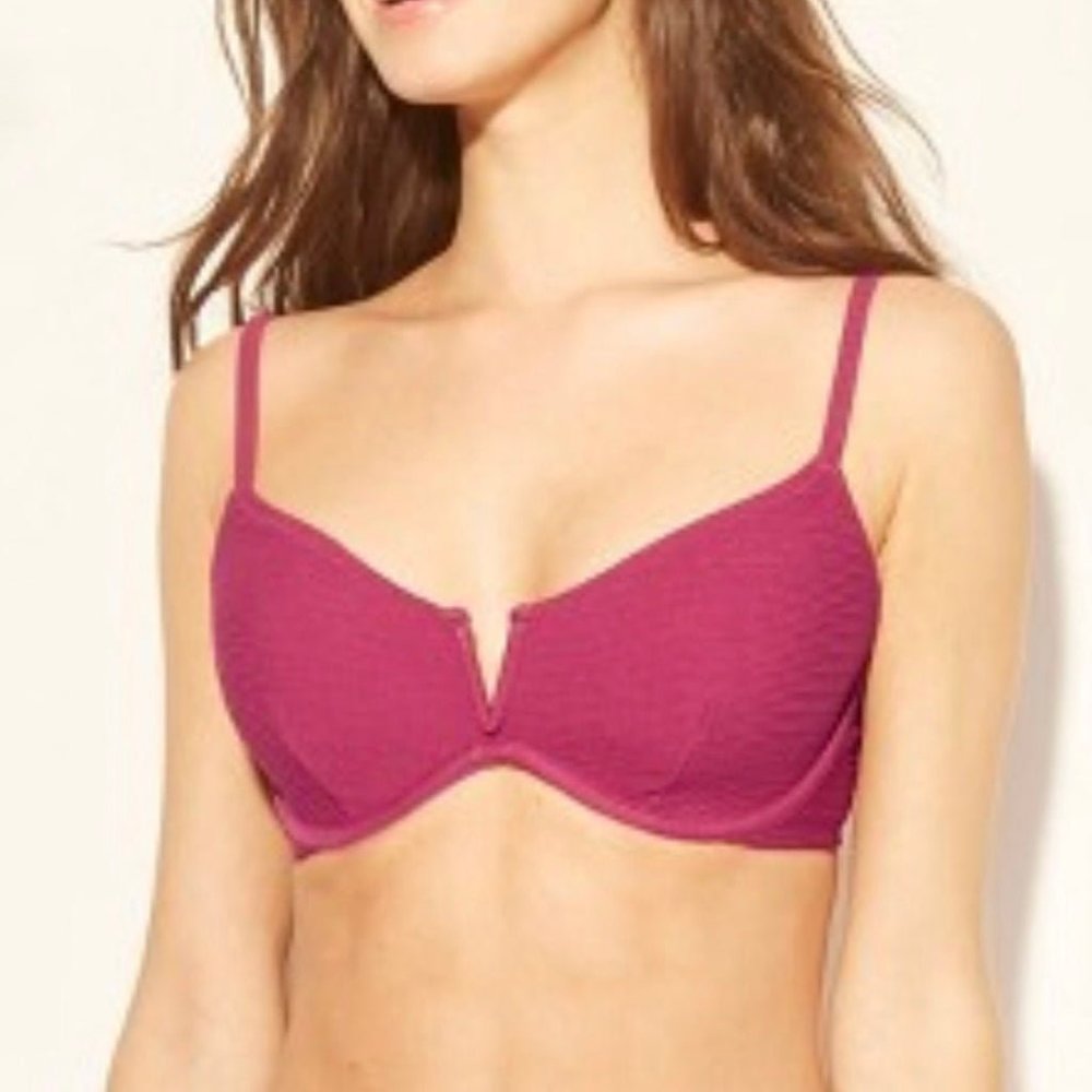 Red Shade & Shore Bathing Suit Top/Bra SZ 34C NWT